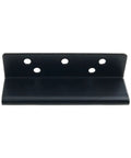 Tough As Nails Double Hook Slot Bracket For Wooden Bed Frame Reinforcement Hardware, heavy duty metal bracket, black, with holes for installation.