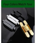 Straight Up Heavy Duty Concealed Door Hinges in black, silver, gold, and chrome finishes for adjustable hardware.