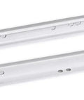 White 14 Inch Epoxy Coated Euro Roller Drawer Slides 3-4 Extension Heavy Duty 55 lb Capacity For Smooth Gliding Cabinets And Drawers