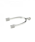Round Wheel Spurs Stainless Steel for Women and Men, single spur image showing smooth finish and shank detail