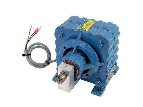 High Precision Magnetic Particle Clutch Foot Mounted 0.17 Amp 90 VDC Clutch Brake for durable industrial use, blue