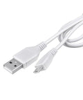 Heavy Duty USB Data Sync Cord Compatible With Icy Dock Mb662ueb 2s Dual Bay Sata Hdd Enclosure, white 3-foot cable with USB connectors.