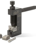 Motion Pro PBR chain tool front view; black metal body with knurled handle and small metal accessories