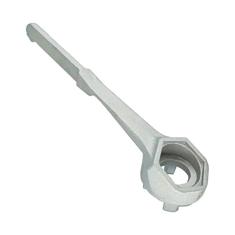 Aluminum Drum Wrench For Opening Bung Caps Two Inch And Three Quarter Inch with non-sparking lightweight cast aluminum construction