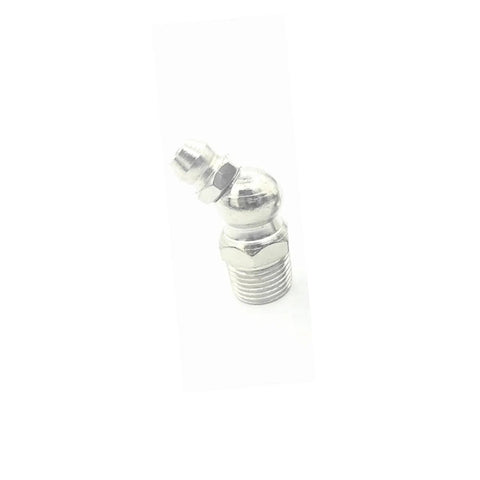 Single silver angled nozzle from Grease Fitting Kit With All In One Grease Gun Nozzles For Lubricating Bearings And Machinery