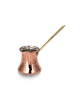 Handcrafted Copper Turkish Coffee Pot Stovetop Brewer Single Serve Ibrik Cezve For Turkish Greek Arabic Coffee With Traditional Metal Finish Copper And Even Heat Distribution Easy Pour Old School Brew Vessel