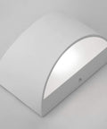 Aluminum Modern LED Wall Sconce Set Of 2 Dope Hardwired Up And Down Wall Mount Lights, white curved design, 6000K, G9 bulb socket