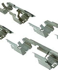 Brake pad shims and metal hardware pieces for ceramic pad kit
