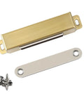 70 Lb Magnetic Door Catch Built Tough Heavy Duty Latch for Cabinets, Closets, and Furniture Doors Stainless Steel Gold Finish Strong Magnet with Mounting Screws