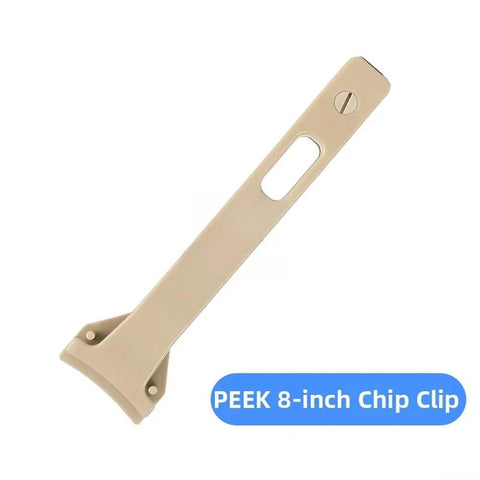 PEEK 8-inch Chip Clip designed for delicate semiconductor handling, non-magnetic, and ESD safe for cleanroom use.