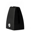 Durable Aluminum Alloy Glass Partition Mount Clip for Office Desk Dividers and Screens, black finish, side view
