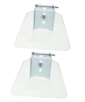 Two Pack Bench Guard Shield For Grinders Safety Shield Face Protection For Machines Tough As Nails Built To Last Stainless Steel And ABS Guard Anti Deformation Dust Debris Shield For Metalworking, showing two transparent shields with mounting brackets.