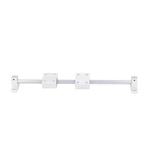 Heavy Duty Linear Guide Rail System With 4 Slide Blocks Precision Linear Motion Guide For Machinery Automation Equipment Tools And Accessories Built For CNC Robotics Production Lines And Shop Floor Ready, white rail