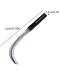 Two Piece Portable Reaping Hook For Gardening And Mowing Ergonomic Grip For No Sweat Weeding And Harvesting Multi Function Outdoor Tool For Flowers Vegetables And Garden Beds, showing size details at 32cm and 2cm