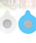 2pcs Silicone Bathtub Plug Drain Stopper, Flat Cover in white and blue colors, designed for easy drain sealing and removal.