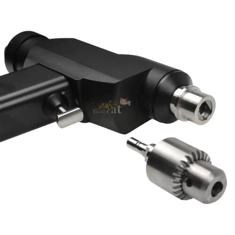 Close-up of Top Tier Heavy Duty Veterinary Orthopedic Electric Power Drill And Cannulated Bone Drill Kit components, showcasing drill chuck.