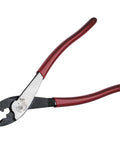 Cutting And Crimping Tool For 10 22 AWG Terminals And Connectors Insulated And Non Insulated With Tapered Nose For Tight Spaces Durable Wire Cutter Made In USA All In One Pro Grade Crimper And Cutter with red handles