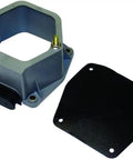 Heavy Duty Oem Mounting Box With Unbreakable Nylon Housing Steel Collars Built Damn Tough For No Sweat Setup Includes Grommet Socket Breaker Hardware Rock Solid 3.5 Inch Deep Weather Sealed Electrical Case viewed from the side with a grommet plate.