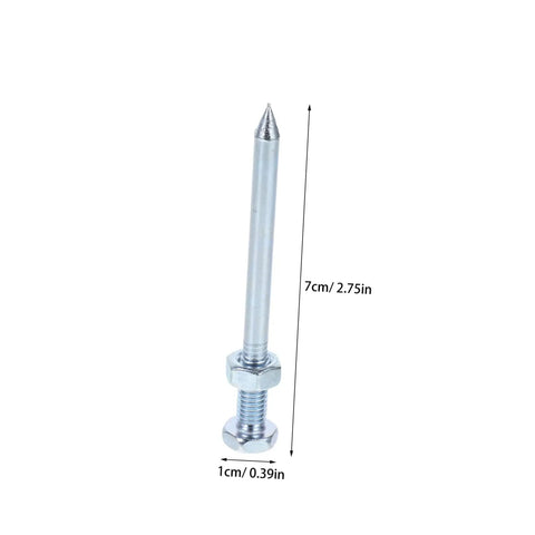 Close-up of 7 cm metal spike from Ten Piece Lawn Aerator Shoes With Metal Spikes For Deep Soil Aeration And Healthier Grass Growth, Reusable.
