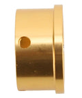 Gold tone side view of Premium Aluminum Watch Movement Base Repair Stand For 2892 And 2824 Movements with hole for alignment.