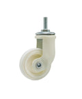 White Universal Furniture Casters Set of Four Screw On M6 Wheels 1.5 Inch 360 Degree Swivel for No Sweat Easy Rolling Smooth Glide Quick Install