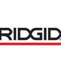 RIDGID logo, showcasing brand identity for tools related to the Professional Grade Power Pipe Threading Kit 120V 60Hz Motor.