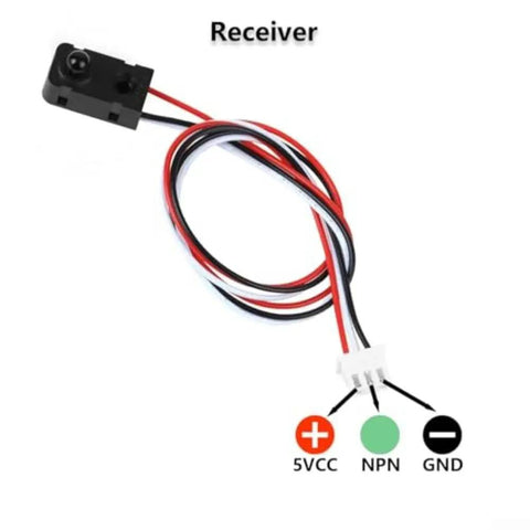 Receiver component of the 5 Piece Infrared Break Beam Sensor Kit With 5mm Emitter And Cable Options For 30cm, 50cm And 100cm