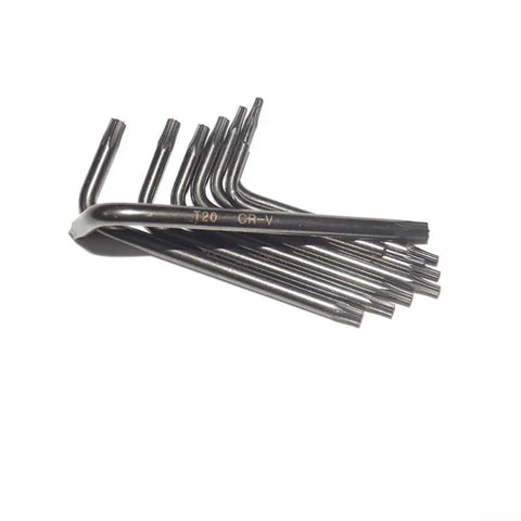 Top Notch 8 Piece L Star Hex Key Set Made From Heavy Duty Chrome Vanadium Steel For Gaming Gadgets And Electronics Fixin' With Pro T7 T8 Bit Power, 8-piece Torx keys