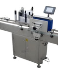 Small Automatic Stick Labeling Machine That Hits The Ground Running In Any Busy Warehouse No Sweat Just Plug And Play High Volume Sticker Application Straight Out The Box Daily with touchscreen.