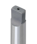 Annular cutter arbor MT4 to 3/4in Weldon shank; steel cylinder with rectangular drive end.