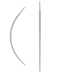Two Piece Piercing Taper Set For 20G Flat Back Insertion Tools Stainless Steel Threadless Insertion Pins with curved and straight tapers.