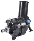 Remanufactured Power Steering Pump With Built In Reservoir Plug And Play Direct Swap Heavy Duty Unit side view detail