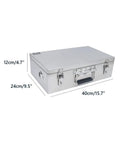 Rugged Heavy Duty Tool Box Organizer With Comfortable Handle For Garage And Outdoor Storage Portable Stainless Steel Case With Double Lock
