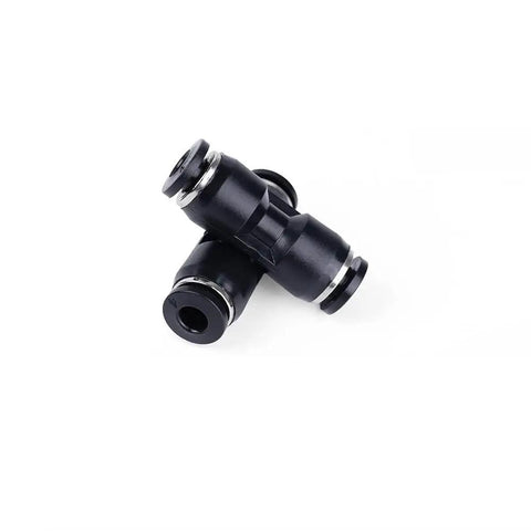 PTFE Tube Connector Pneumatic 1.75mm Filament Splitter For FlashForge AD5M And 5M Pro 3D Printer Parts 10 Pack Easy Install Replacement Durable And Reliable Fits 1.75mm Filament Systems Plug And Play, black pneumatic fitting
