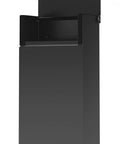 Modern Wall Mount Mailbox In Black Powder Coated Aluminum No Fuss Rust Proof And Ultra Durable with open lid view