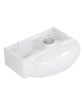 Rectangular Vessel Sink 19x15 White Ceramic Above-Counter Vanity Basin with high-gloss finish, ideal for modern bathrooms.