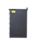 Built Like A Tank 20 Drawer Tool Cabinet With Integrated Workbench And Locking Drawers For Garage Or Shop side view showing welded steel frame.