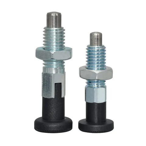 Top-Shelf Indexing Plunger Lock Pin Index Bolt M10-1.5 Coarse Thread Screw Stainless Steel 303 Carbon Steel MT302ZB pair of heavy-duty workholding bolts