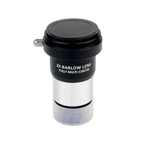 2X Barlow Lens For Telescopes And DSLR Cams, 1.25 Inch Metal Body With Fully Multicoated Optics, M42 Thread Camera Connect Interface
