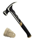 22 Oz Workhorse Framing Hammer With Magnetic Nail Starter, Rip Claw, Milled Face, Non Marring Soft Mallet Cap, Shock Absorbing Grip