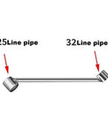 Heavy Duty Manual Pipe Bender For Spring Wire And Water Conduit Bending Tool Fits 25 To 32 Mm Metal Tube with visible pipe ends.