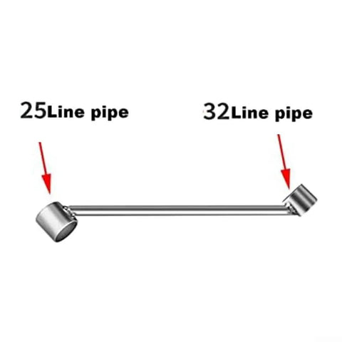 Heavy Duty Manual Pipe Bender For Spring Wire And Water Conduit Bending Tool Fits 25 To 32 Mm Metal Tube with visible pipe ends.