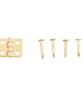 Vintage Brass Cabinet Hinges Set 50 Pieces Small 8x10mm Hinges with Mounting Nails, Tarnish Resistant, for DIY Furniture