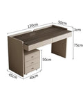 Large Modern Office Desk With Two Storage Drawers And Rolling Side Cabinet Solid Wood Study Table Hella Spacious Design For Home Office Bedrooms Killer Workspace Built To Last, dimensions shown.