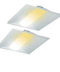 Pair of 2x2 Ft LED Recessed Troffer Lights, 4680LM Ultra Bright 3500K/4000K/5000K Selectable, 15W/25W/36W Adjustable Center Basket