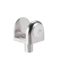 Ultra Heavy Duty Zinc Alloy Glass Shelf Brackets 10 Pack Rock Solid Peg Clamps, shiny finish, supports 5-8mm glass panels.