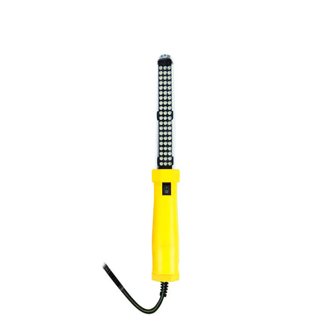 Corded LED Work Light With Magnetic Hook For Hands Free Lighting 25 Foot Cord Pro Grade Heavy Duty Rocker Switch Moisture And Chemical Resistant Bright Yellow Utility Spotlight For Job Sites And DIY
