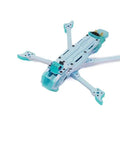 5 Inch Carbon Frame Kit Dope Dual Wide X and DC Wheelbase Options 225mm or 235mm, Fully Compatible With Propulsion Modules, Mechanical Propulsion Rig Blue Pink Finish, top view
