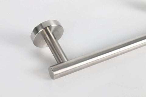 Close-up of Heavy Duty 30 Inch Stainless Steel Bath Towel Bar Wall Mounted Towel Rack Hanger Built Tough Brushed Nickel SUS304