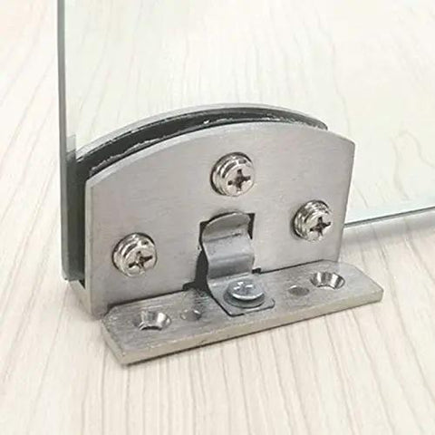 Two Pack No Drilling Heavy Duty Clamp Hinge for Glass Doors and Cabinets, zinc alloy, stable and durable, installed on wooden surface